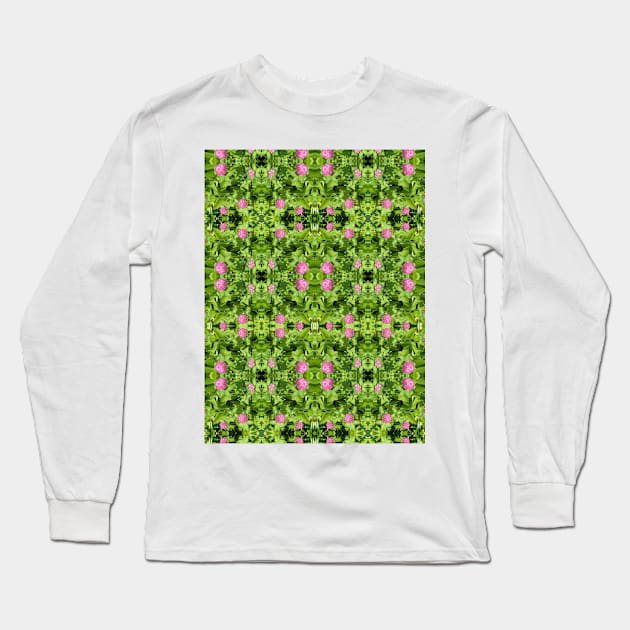 Clover Flower Pattern Long Sleeve T-Shirt by Amanda1775